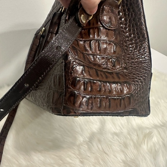 Brahmin Crandall chocolate Whitney satchel handbag - Picture 8 of 9